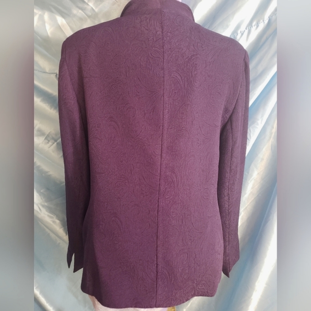 Kim Rogers Buttonless Purple Coat, Size 14